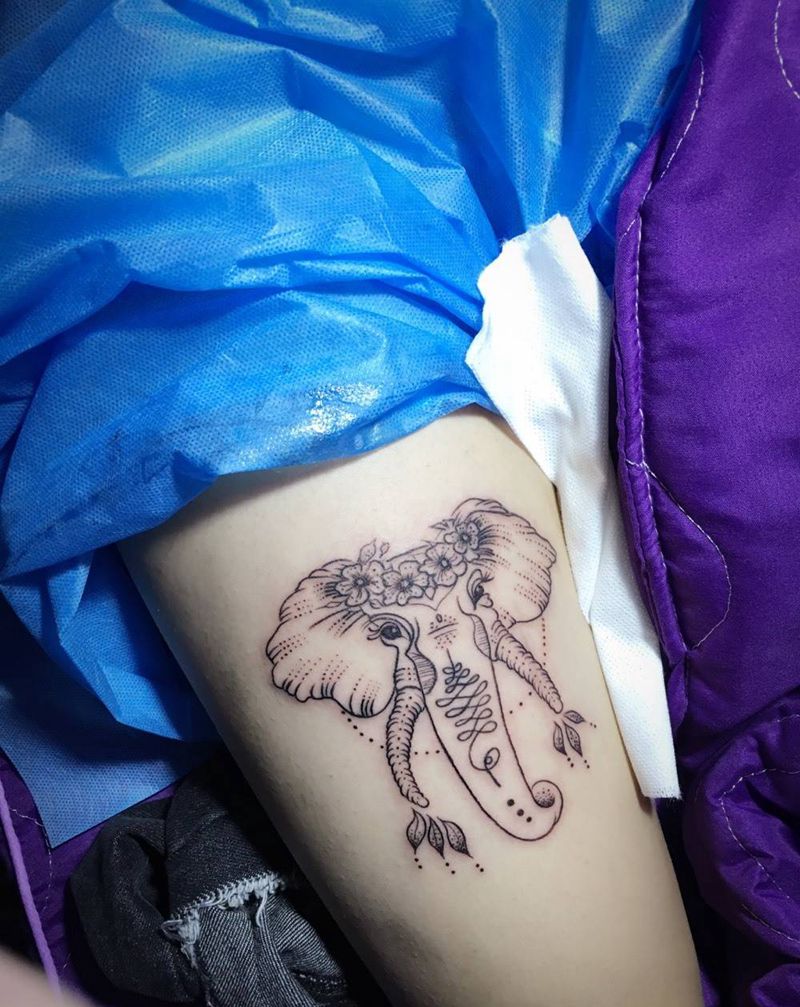 象纹身图片_欧美传统清新动物纹身图案