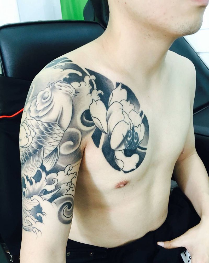 传统半甲纹身图片