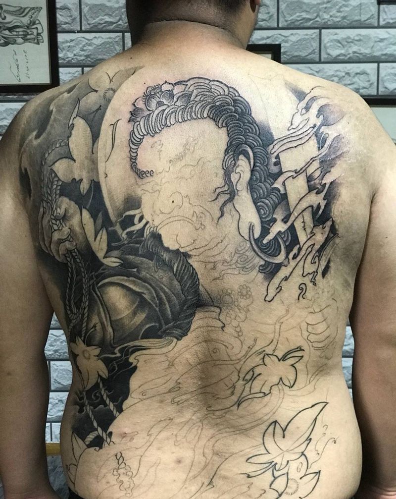 进度缓慢纹身图片