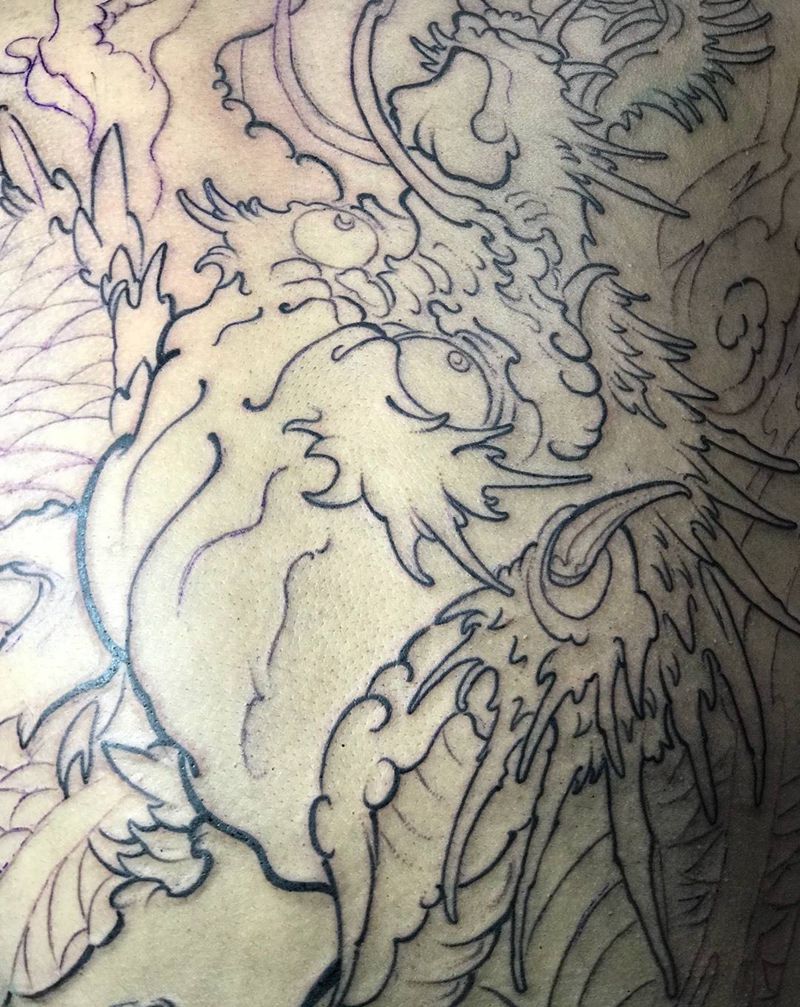 大龙 待续纹身图片