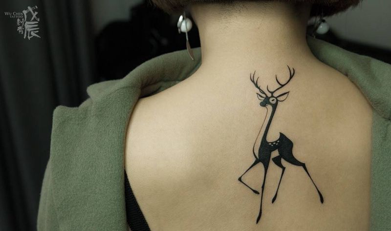 小的纹身图片_成品颈部肩部背部手臂腰部几何植物动物图腾纹身图案