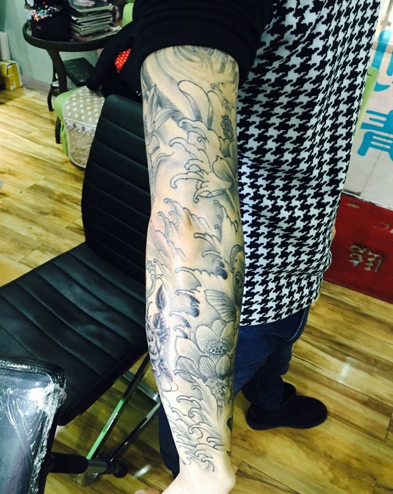 花臂纹身图片_手臂纹身图案