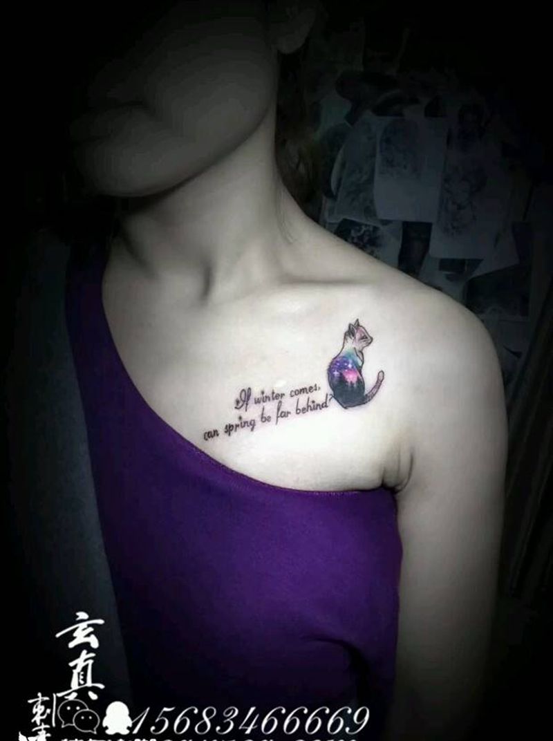 锁骨纹身纹身图片