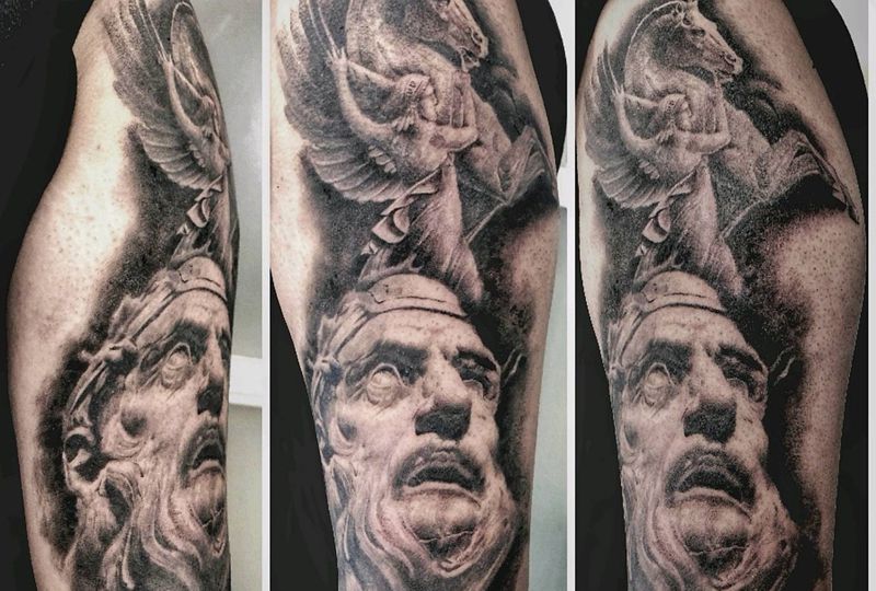 契机纹身图片_手臂欧美写实纹身图案