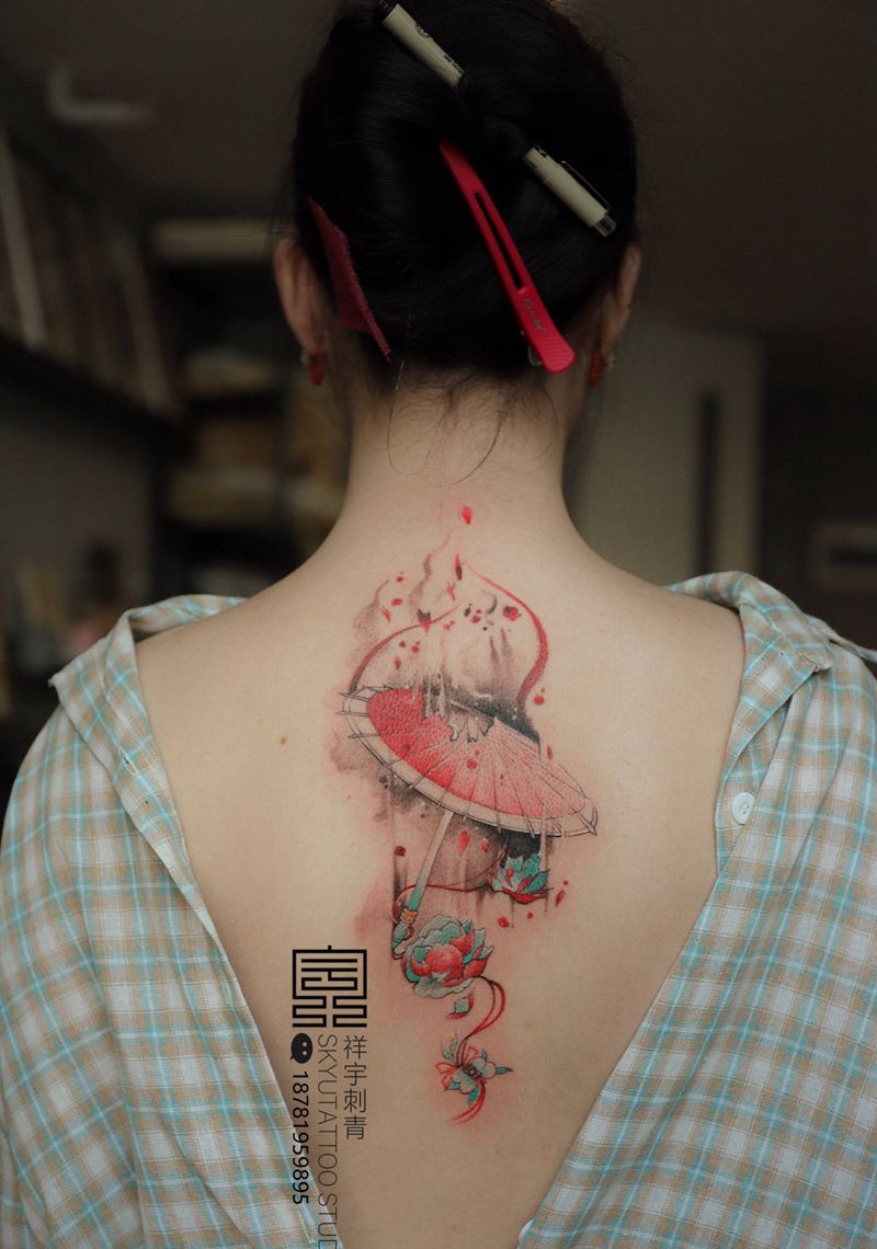 定制纹身纹身图片_背部纹身图案