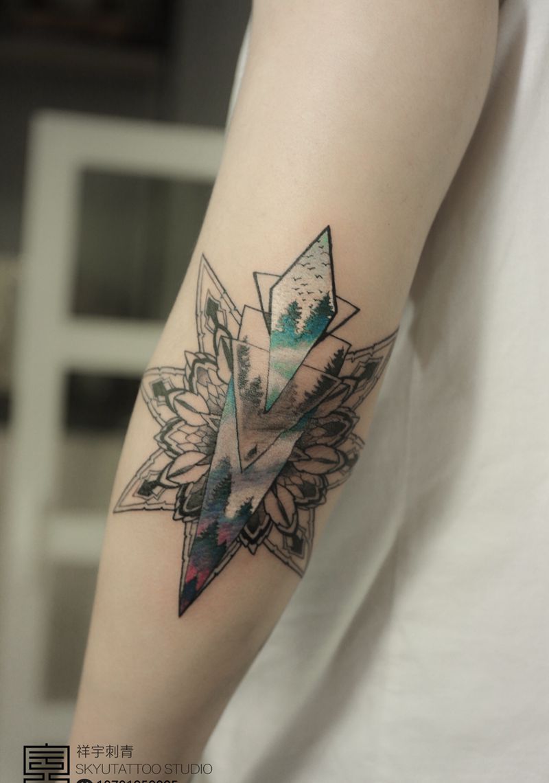 梵花纹身图片_手臂纹身图案