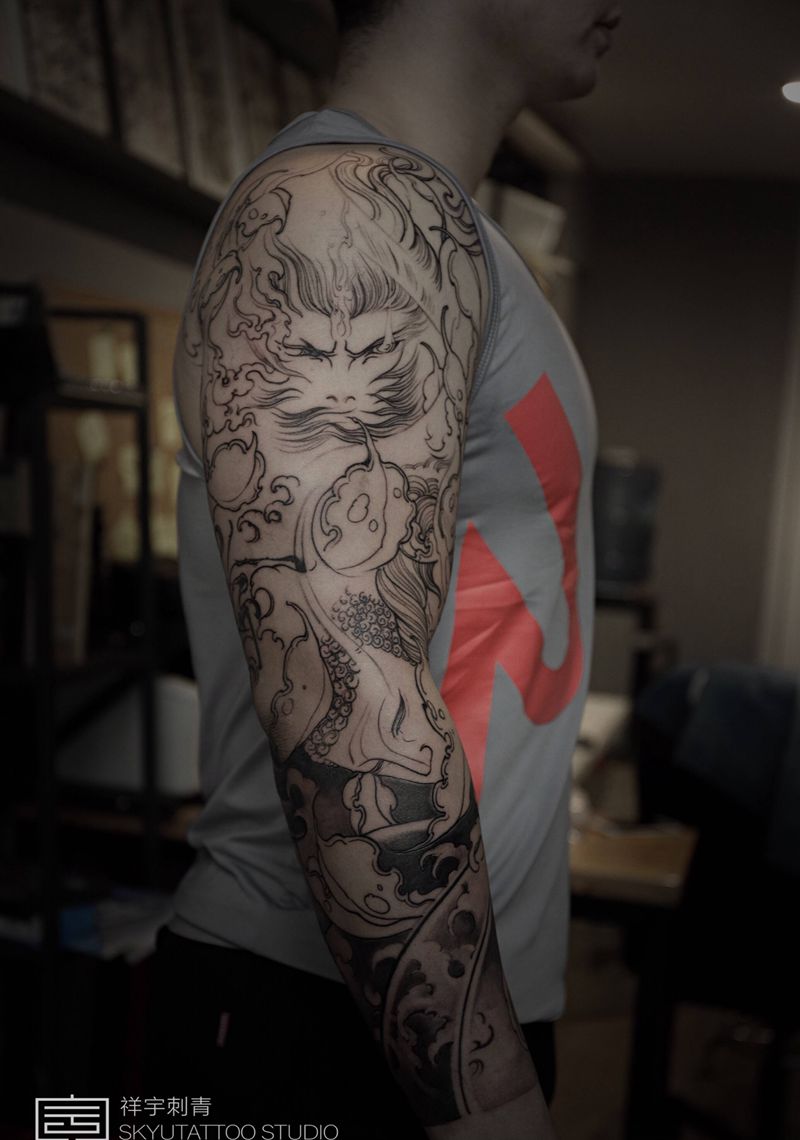 定制纹身纹身图片_手臂新传统纹身图案
