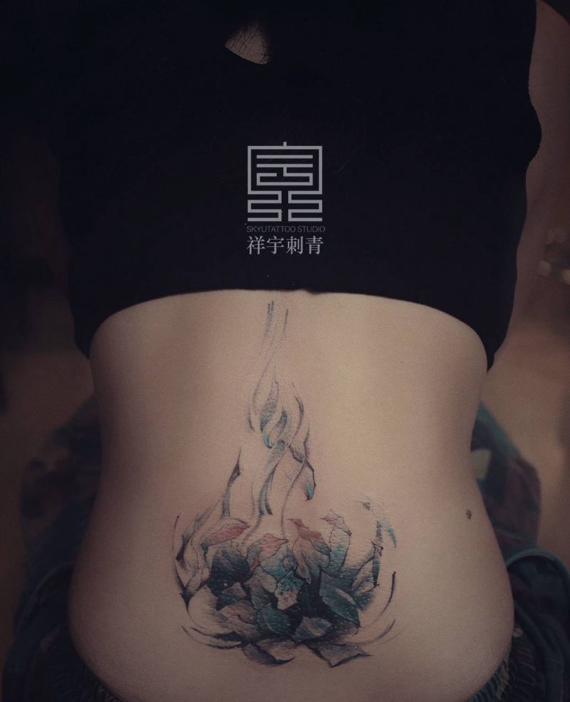 遮盖纹身图片_背部纹身图案