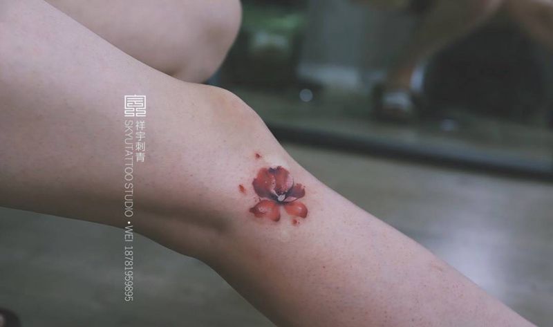 小清新遮盖纹身图片_成品脚部清新纹身图案