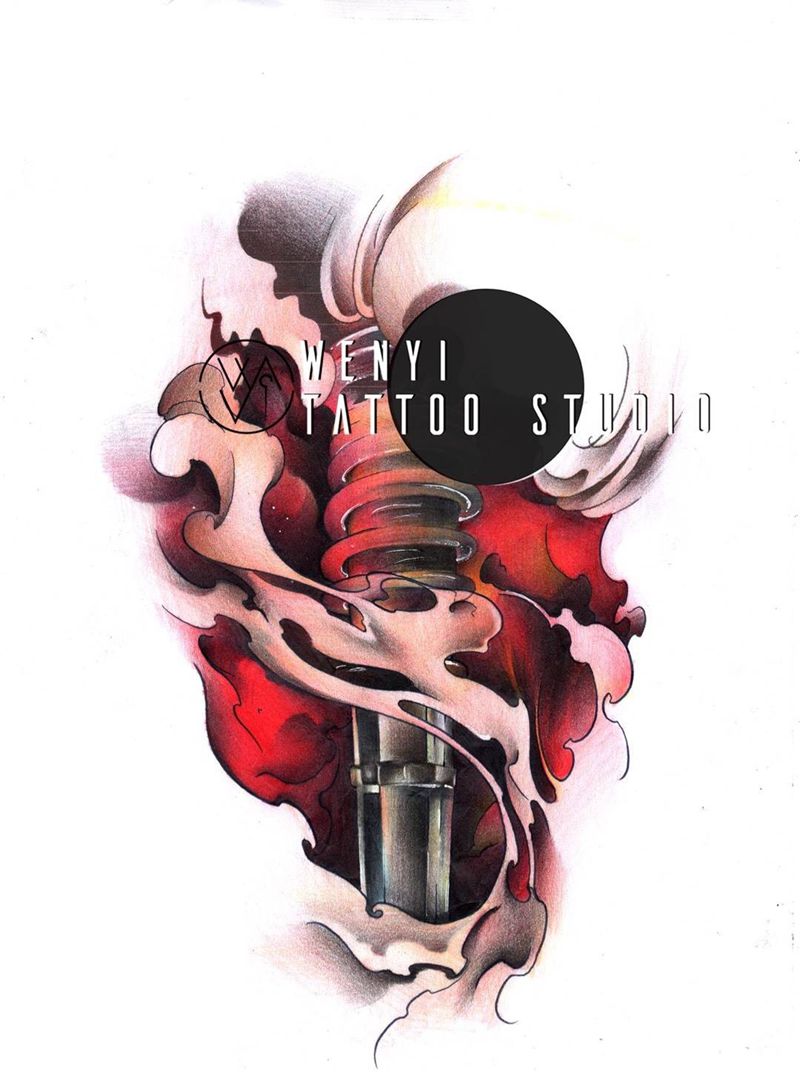 文一刺青——鸡蛋     手稿展示纹身图片_成品手稿欧美传统原创纹身图案