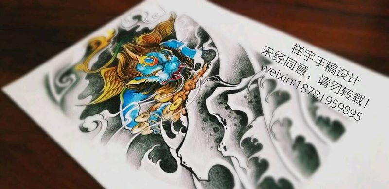 遮盖包小臂纹身图片_手臂传统鬼神原创手稿纹身图案