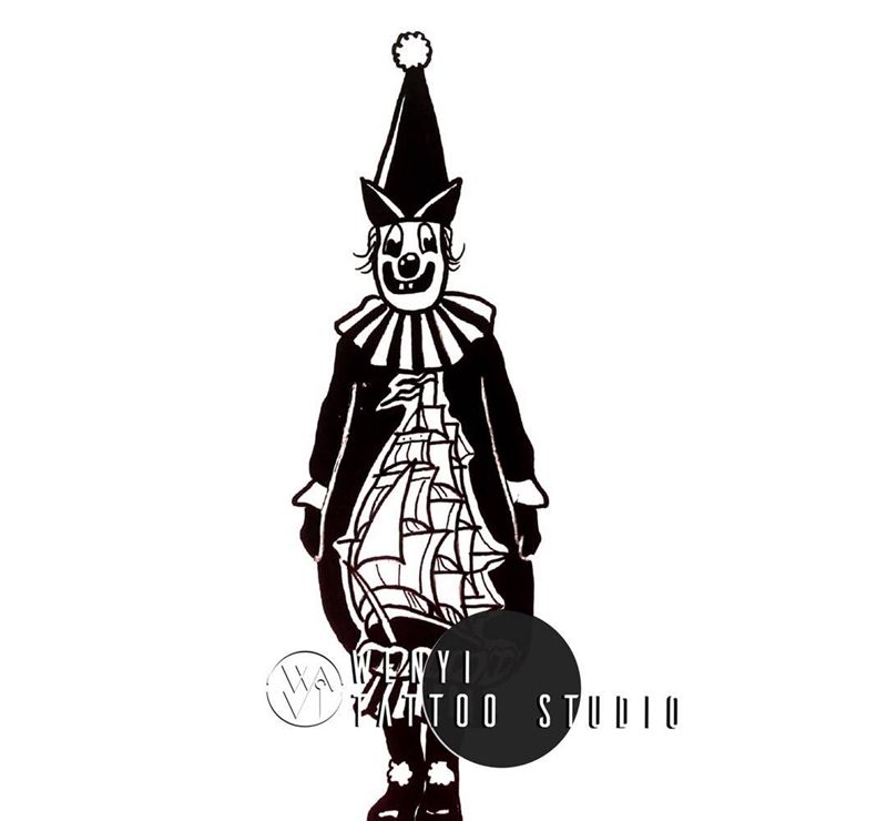 文一刺青——庭   手稿展示纹身图片_成品手稿欧美传统原创纹身图案