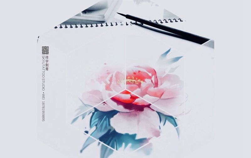 定制手稿纹身图片_手稿手部国画清新原创植物纹身图案