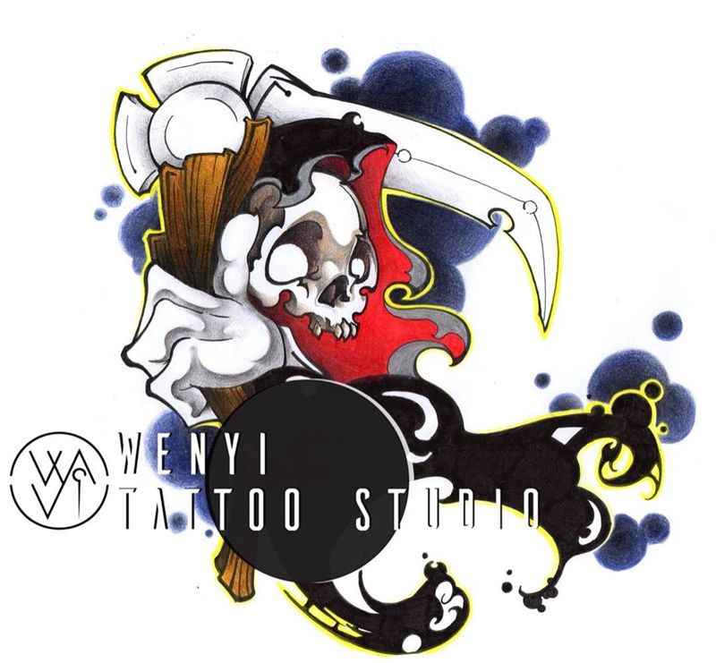 文一刺青——鸡蛋     手稿展示纹身图片_成品手稿欧美传统原创纹身图案