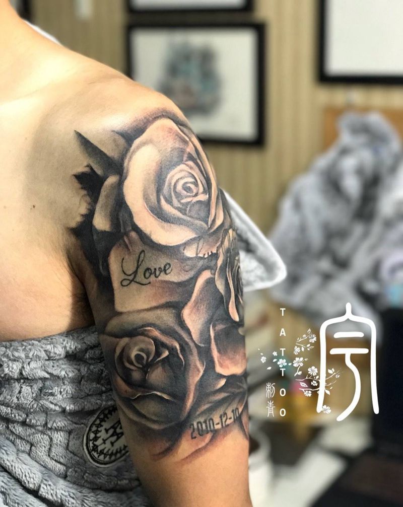 纹身修改纹身图片_成品手臂欧美写实植物纹身图案