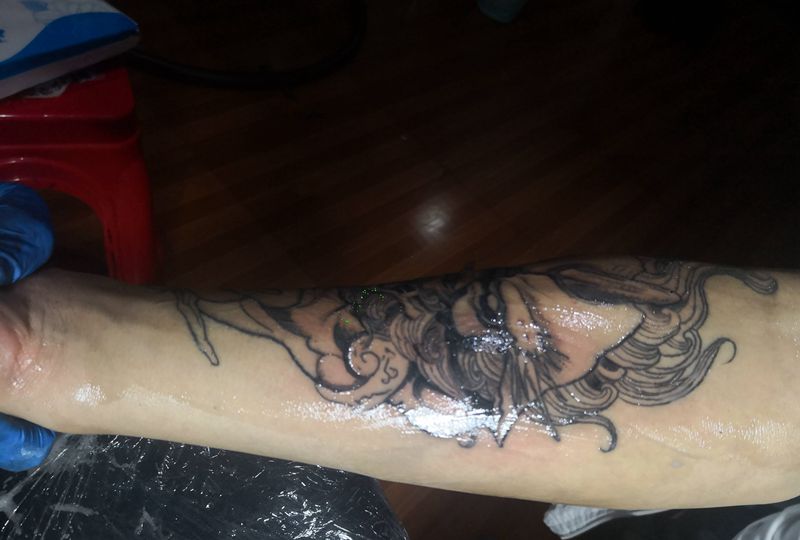 貔貅纹身图片_手臂纹身图案