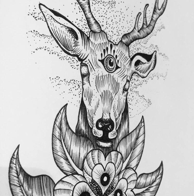 原创点刺纹身图片