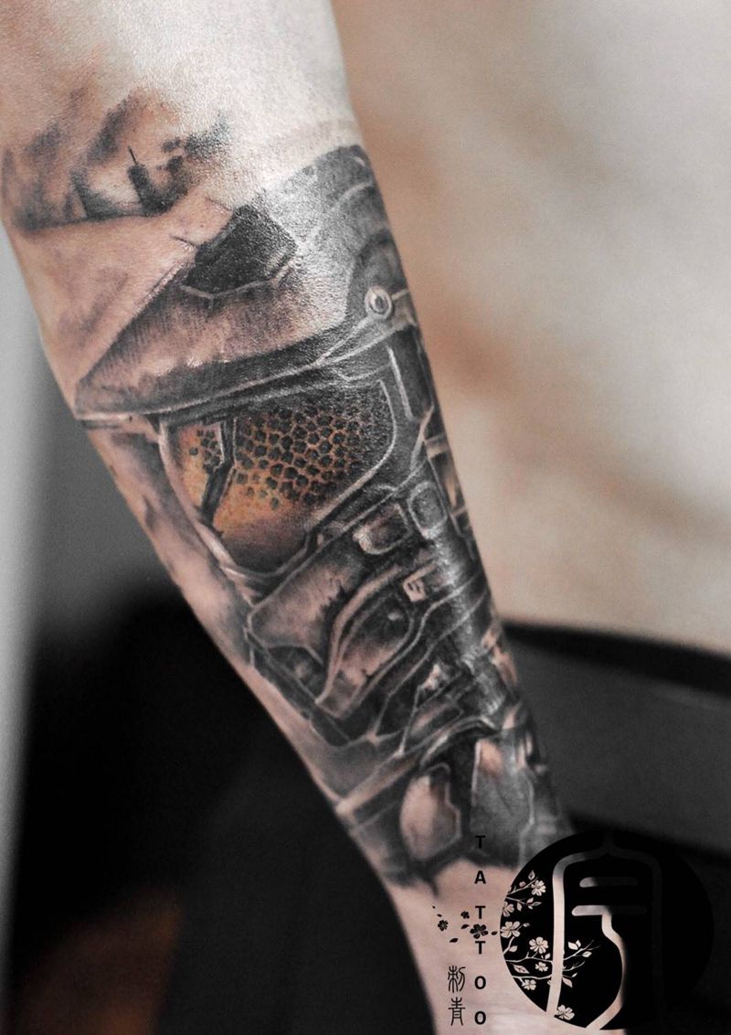 欧美科幻写实纹身图片_成品手臂欧美写实人物纹身图案