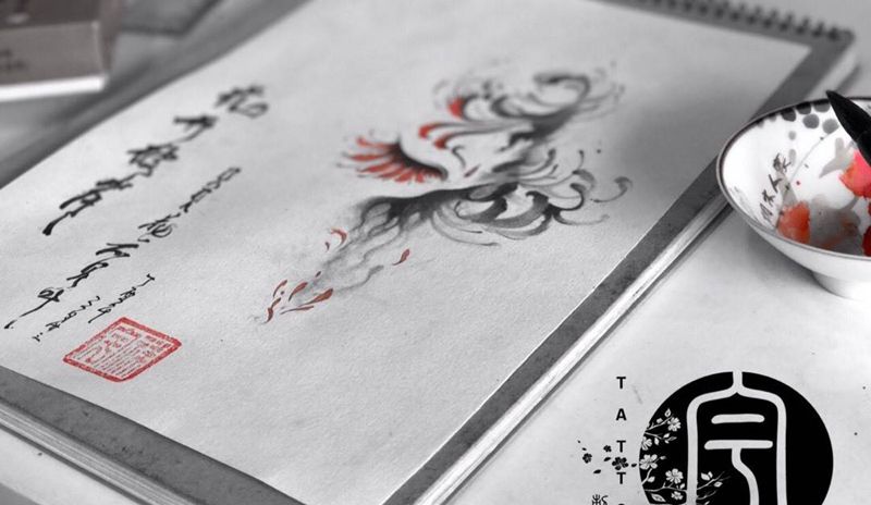 彼岸花纹身图片_手稿手臂传统清新原创植物纹身图案