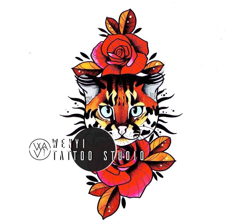 文一刺青——妙妙    手稿展示纹身图片_成品手稿欧美传统原创纹身图案