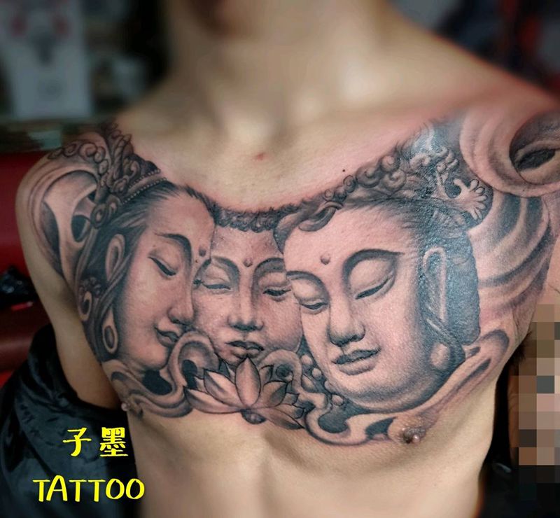 三面佛纹身图片