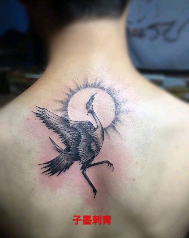 鹤纹身图片