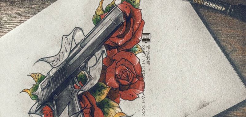 定制手稿纹身图片_手稿胸部欧美原创纹身图案