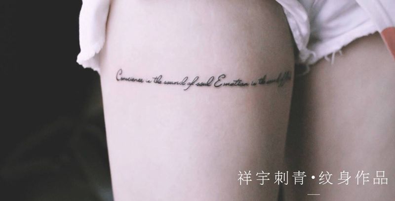 字母纹身图片_成品腿部欧美清新字符原创纹身图案