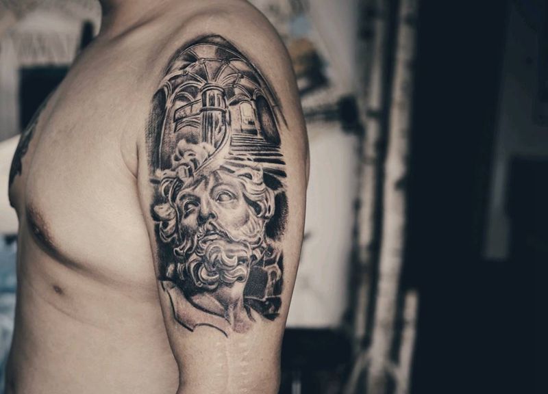 无纹身图片_手臂欧美写实纹身图案