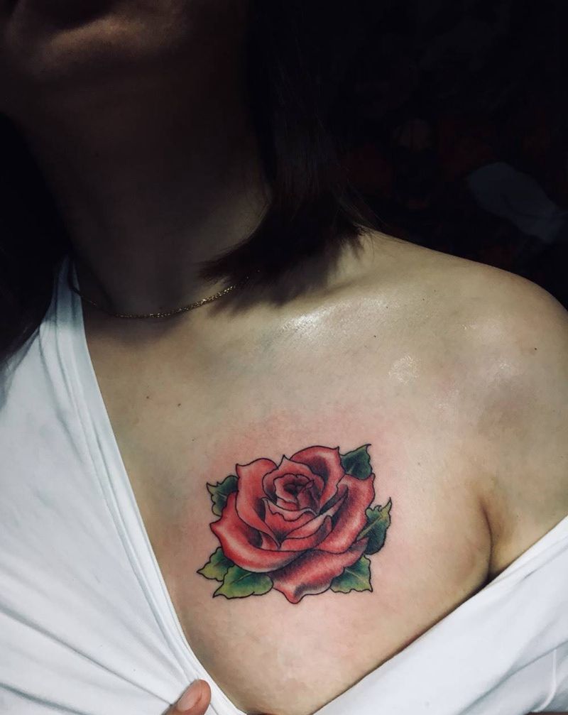 玫瑰花纹身图片