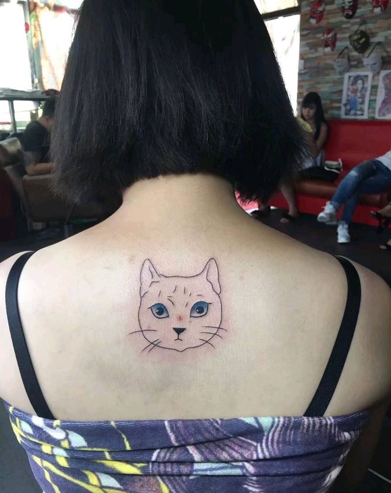 猫纹身图片