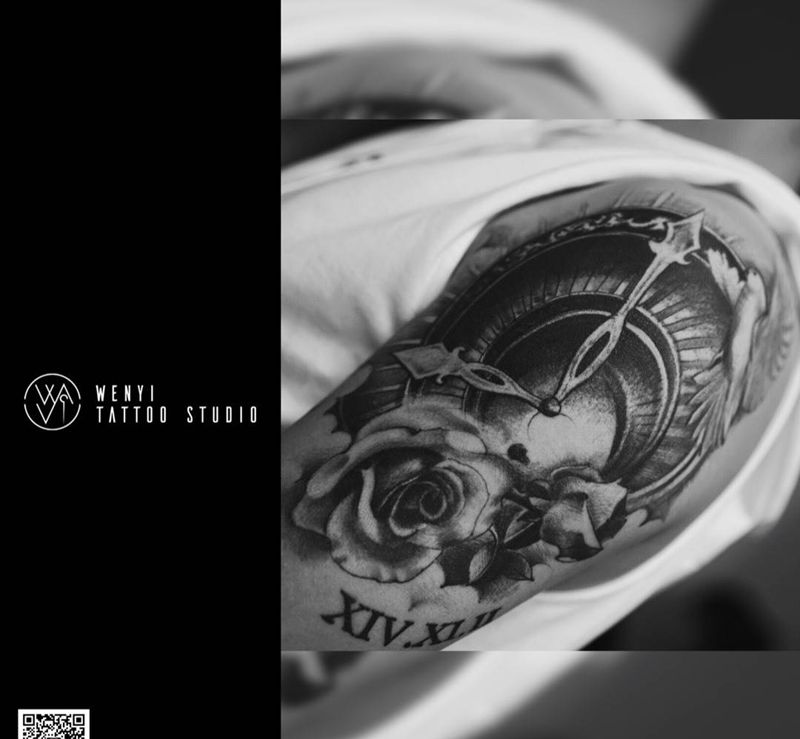 文一刺青-鸡蛋纹身图片_欧美写实纹身图案