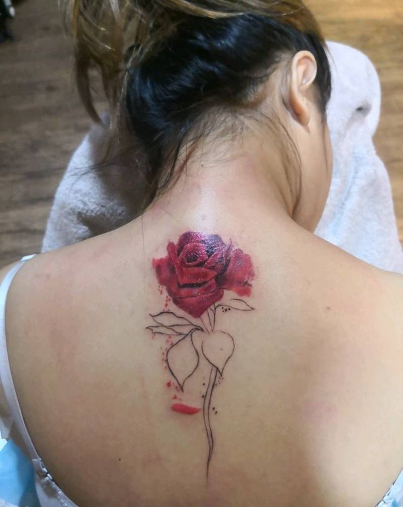 未完纹身图片_背部纹身图案