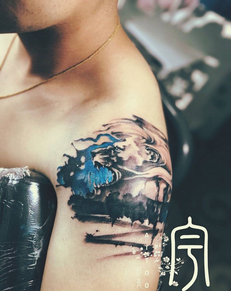 遮盖纹身图片_成品手部动物原创传统纹身图案