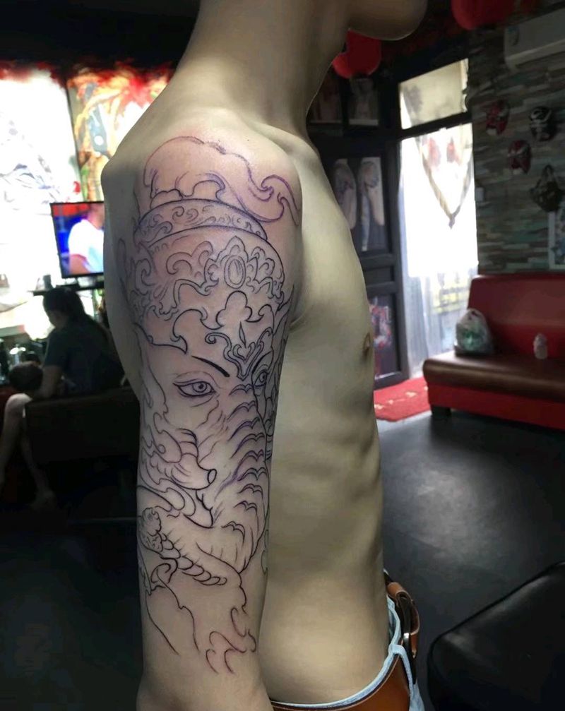 象神纹身图片