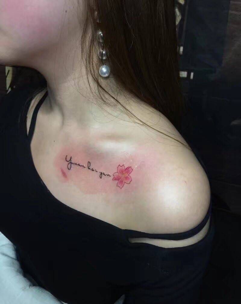 花体英文纹身图片