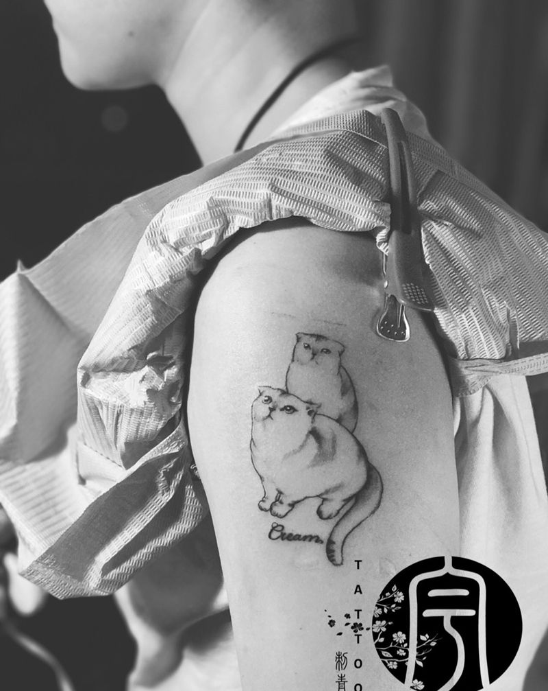 soda&cooper两兄弟！纹身图片_成品手臂清新动物纹身图案