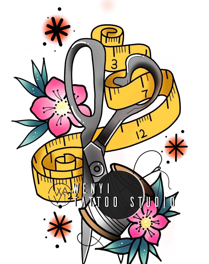 文一刺青——妙妙    手稿展示纹身图片_成品手稿欧美原创清新纹身图案