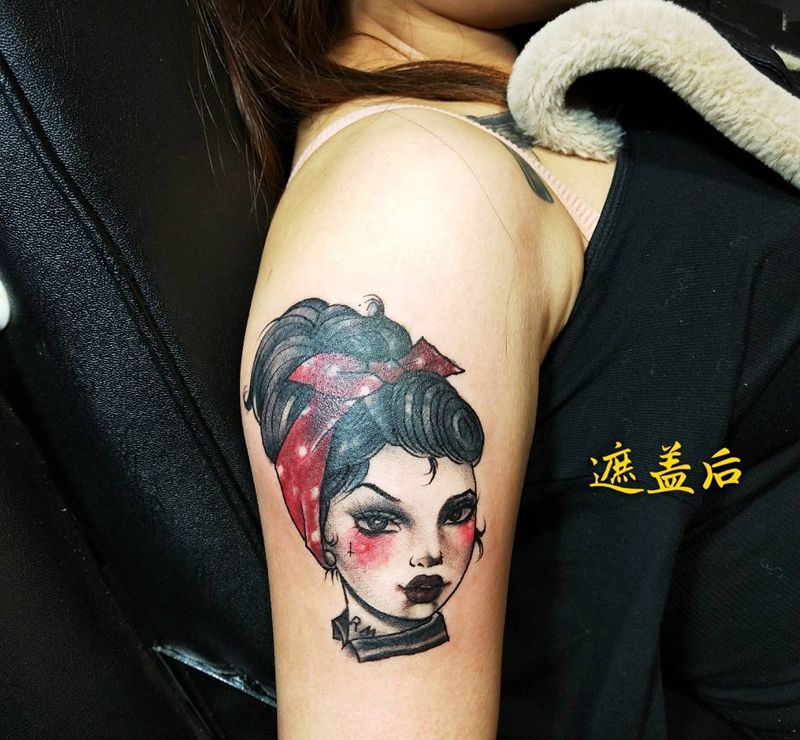 遮盖纹身图片