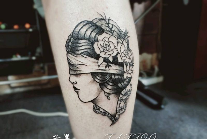 美女纹身图片_Old School纹身图案