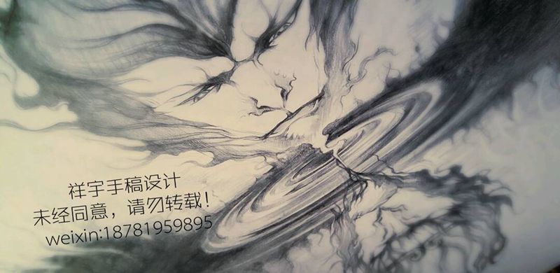 《悟》纹身图片_手臂传统鬼神原创手稿纹身图案