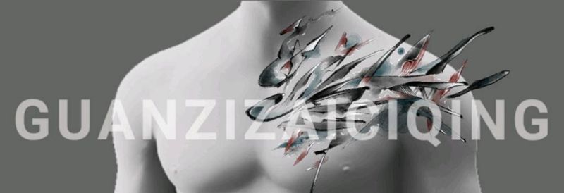 羽翼纹身图片_胸部肩部纹身图案