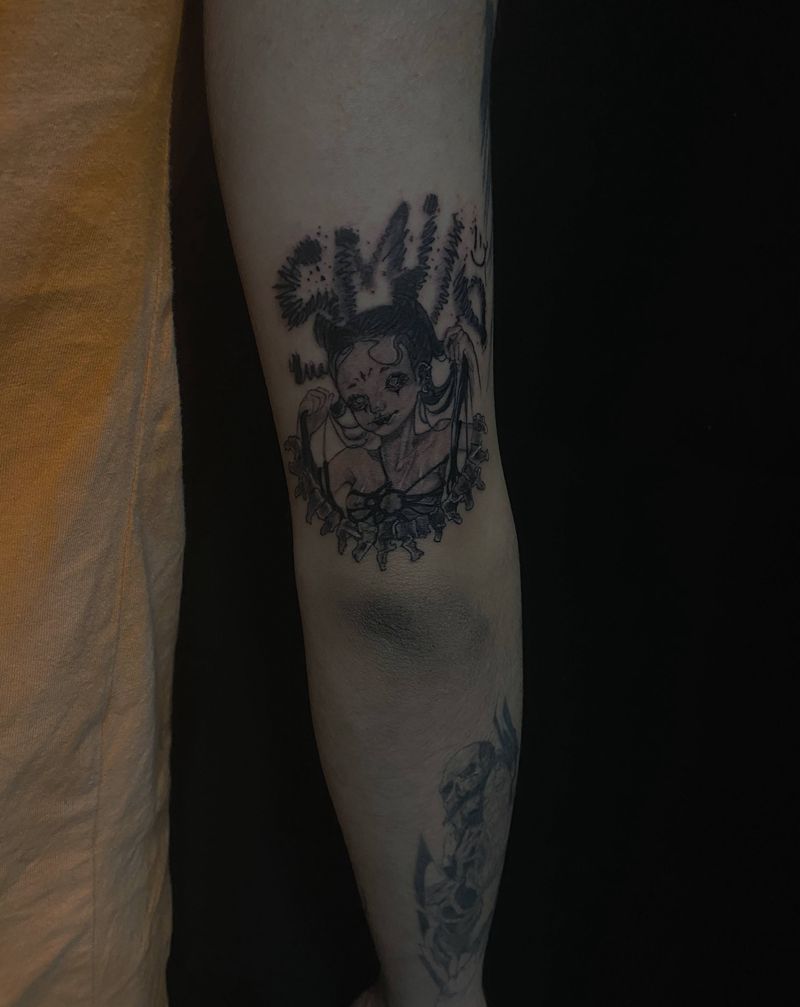 少女纹身图片_手臂纹身图案