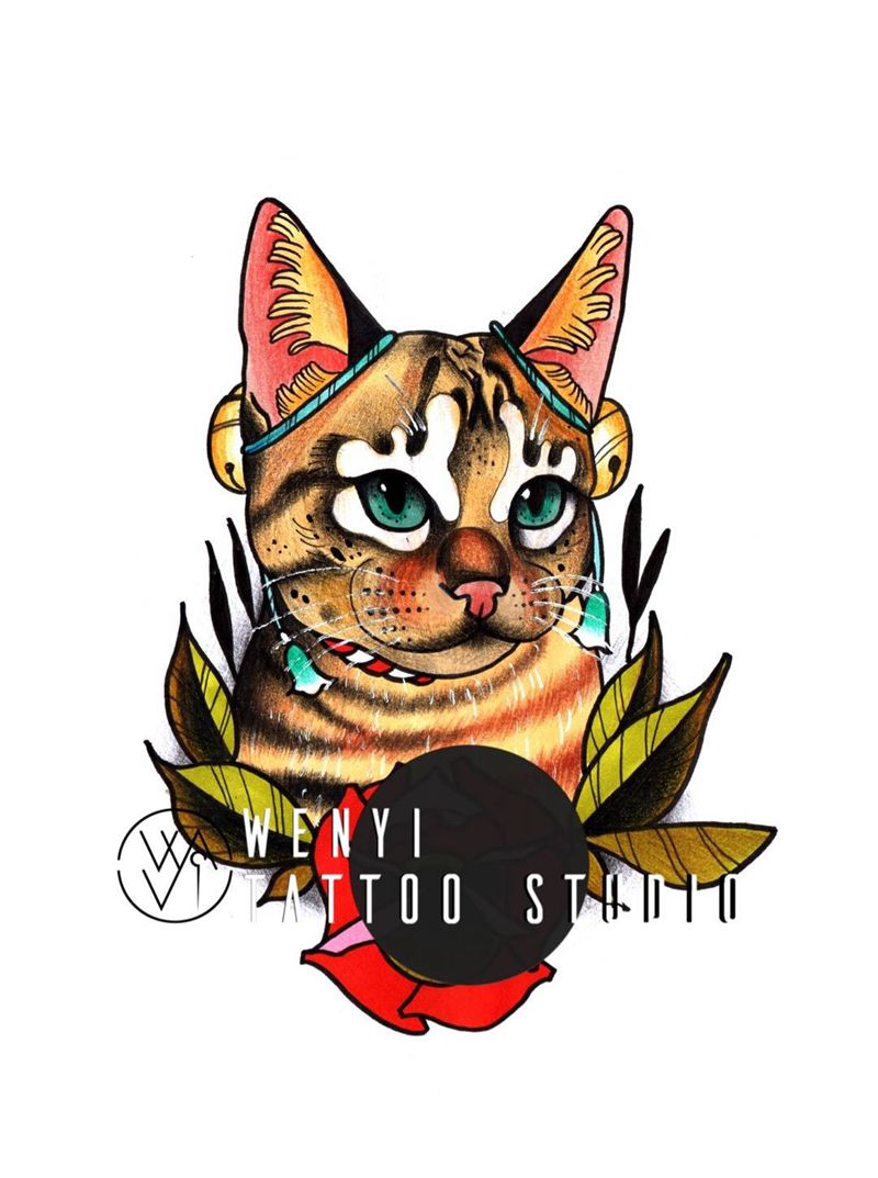 文一刺青——茨木    手稿展示纹身图片_成品手稿传统欧美原创纹身图案