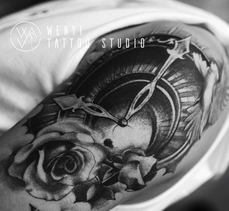 欧美黑灰纹身图片