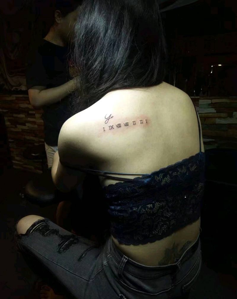 特色日期纹身图片