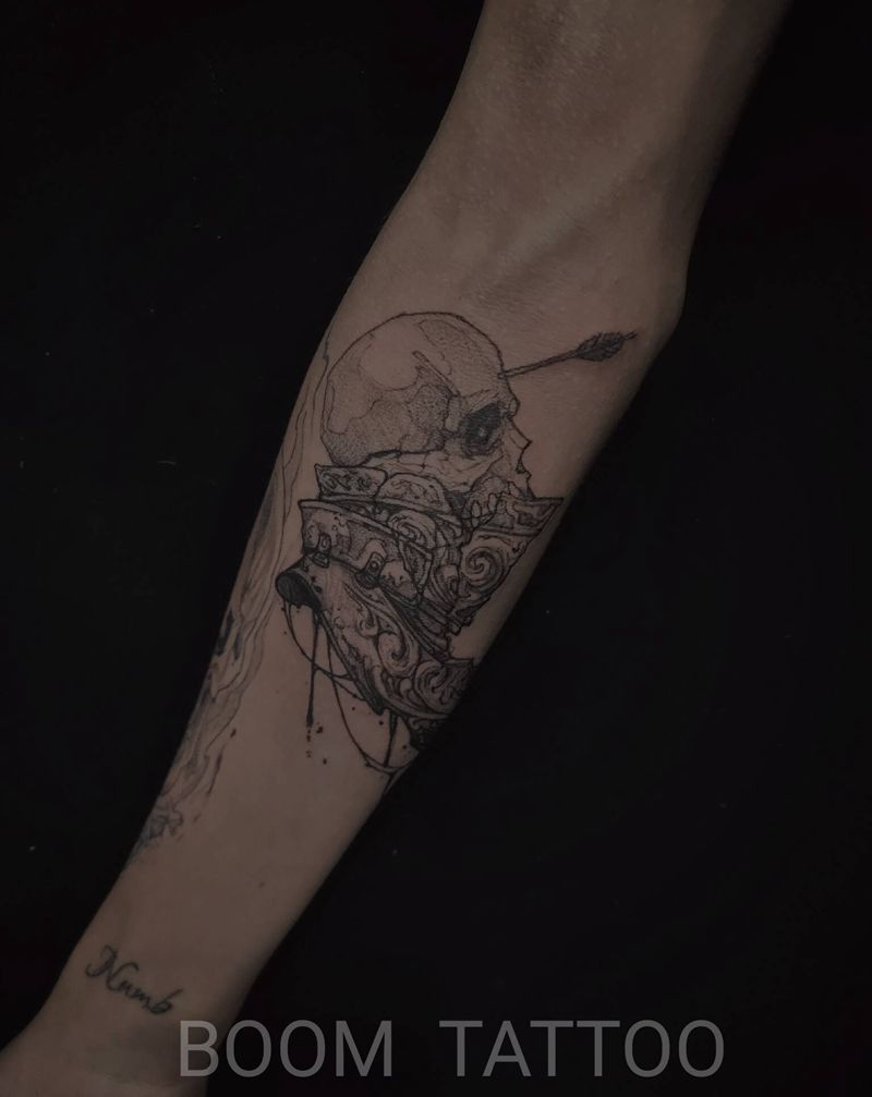 暗黑纹身图片_欧美写实纹身图案