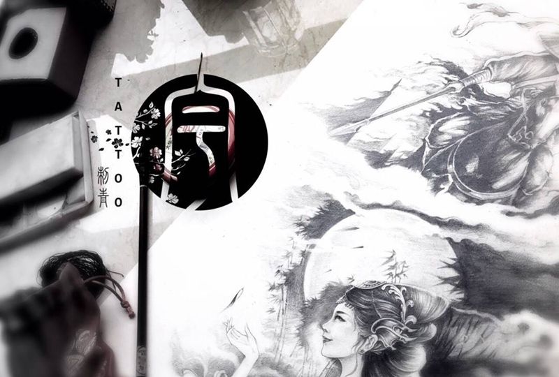 原创花臂定制手稿纹身图片_手稿手臂传统人物原创纹身图案