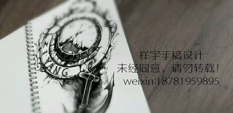 遮盖手稿纹身图片_手臂欧美字符原创手稿纹身图案
