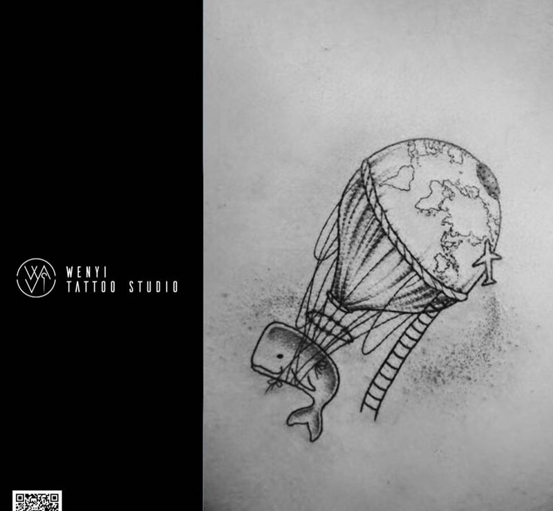 文一刺青-小清新纹身图片_背部手臂水彩水墨纹身图案